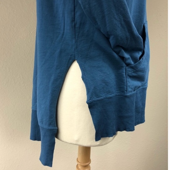 Anthropologie Left of Center Tunic Sweatshirt Blue - Picture 4 of 5